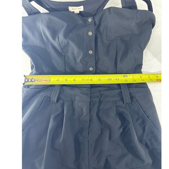 Silence + Noise Womens sz M Black Romper Urban Outfitters Y2K Anthropologie - Picture 5 of 6